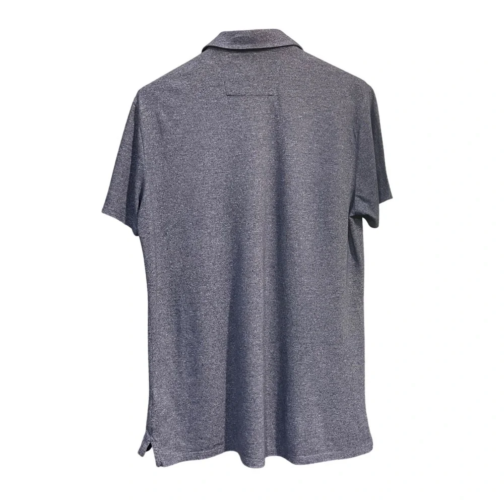 Banana Republic Quick Dry Luxury Sport Polo Shirt‎ Men's Large Blue Heathered